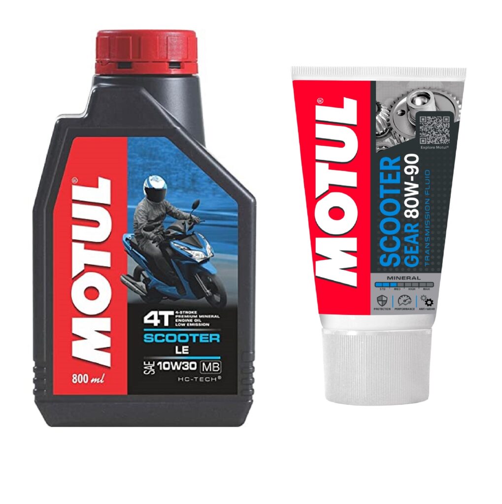 Motul 10W30 Scooter Oil + 80W90 Scooter Gear Oil Pack